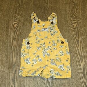 OshKosh B'gosh Yellow Floral Kids Overalls Size:9M
